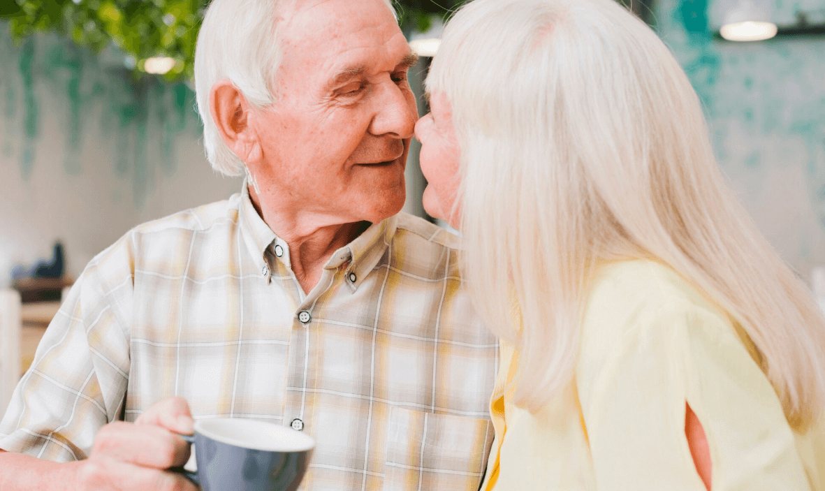 Mature Australian couple smiling together